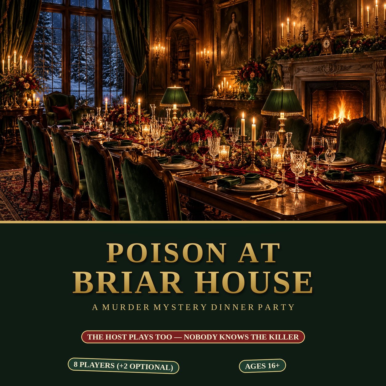 Murder Mystery Dinner Party Game for 8 Players (+2 Optional) — Printable 1920s Whodunit Kit Where the Host Can Play